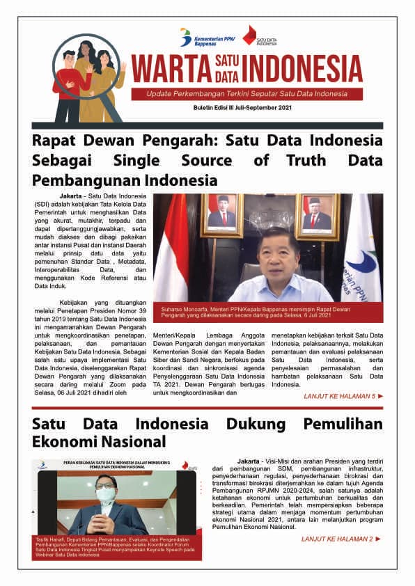 Buletin Satu Data Indonesia Edisi Juli-September 2021